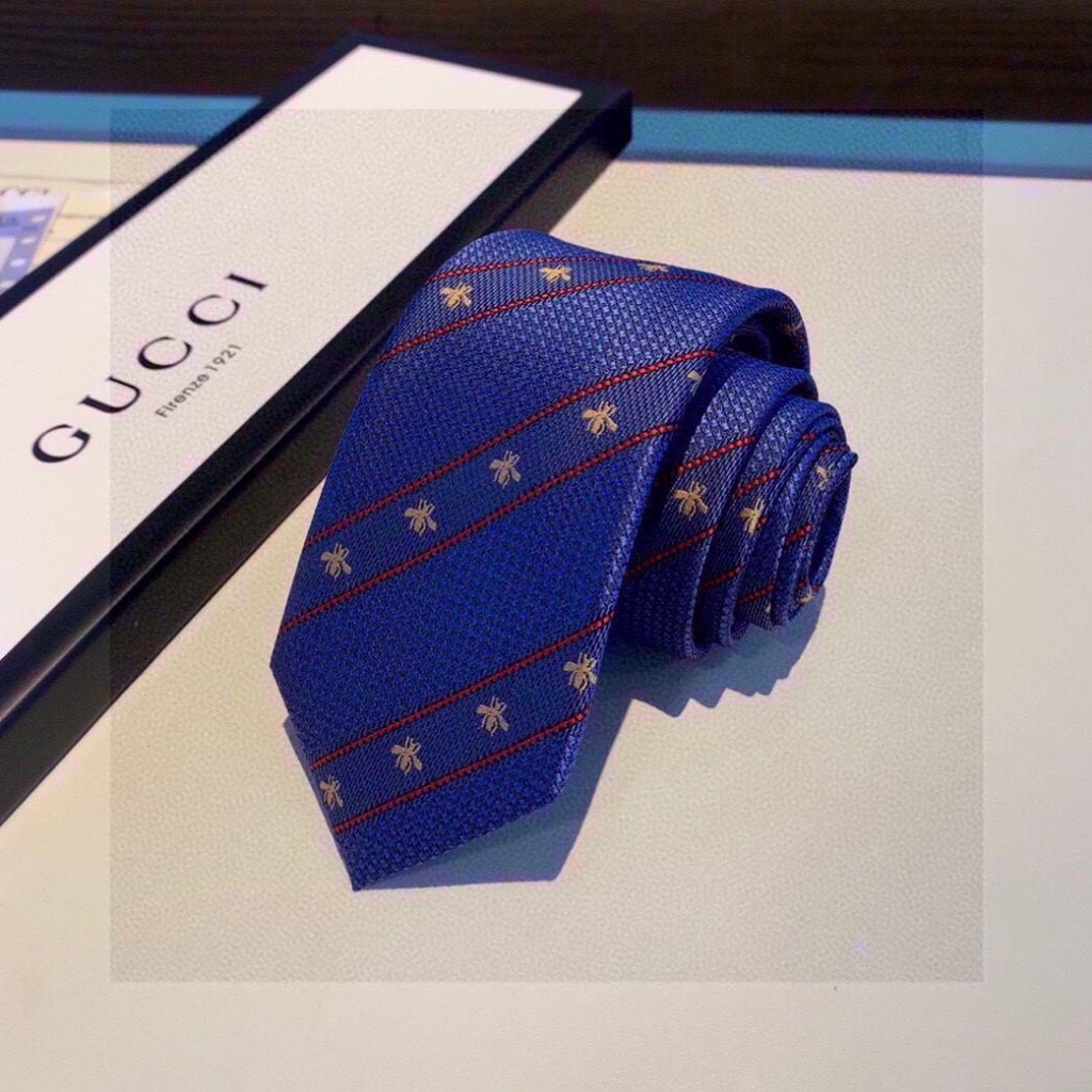 Novo _ Gucc เนคไทผ้าไหม สไตล์อังกฤษ สําหรับผูกกล่องของขวัญ งานแต่งงาน