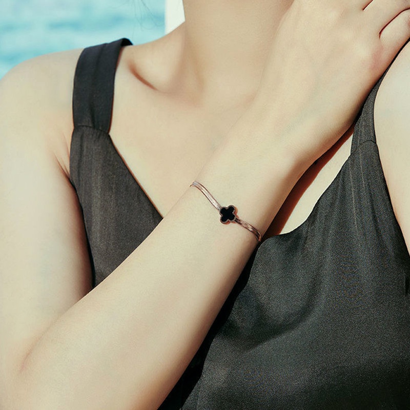 OYJR สร้อยข้อมือสแตนเลส เครื่องประดับสําหรับผู้หญิง
