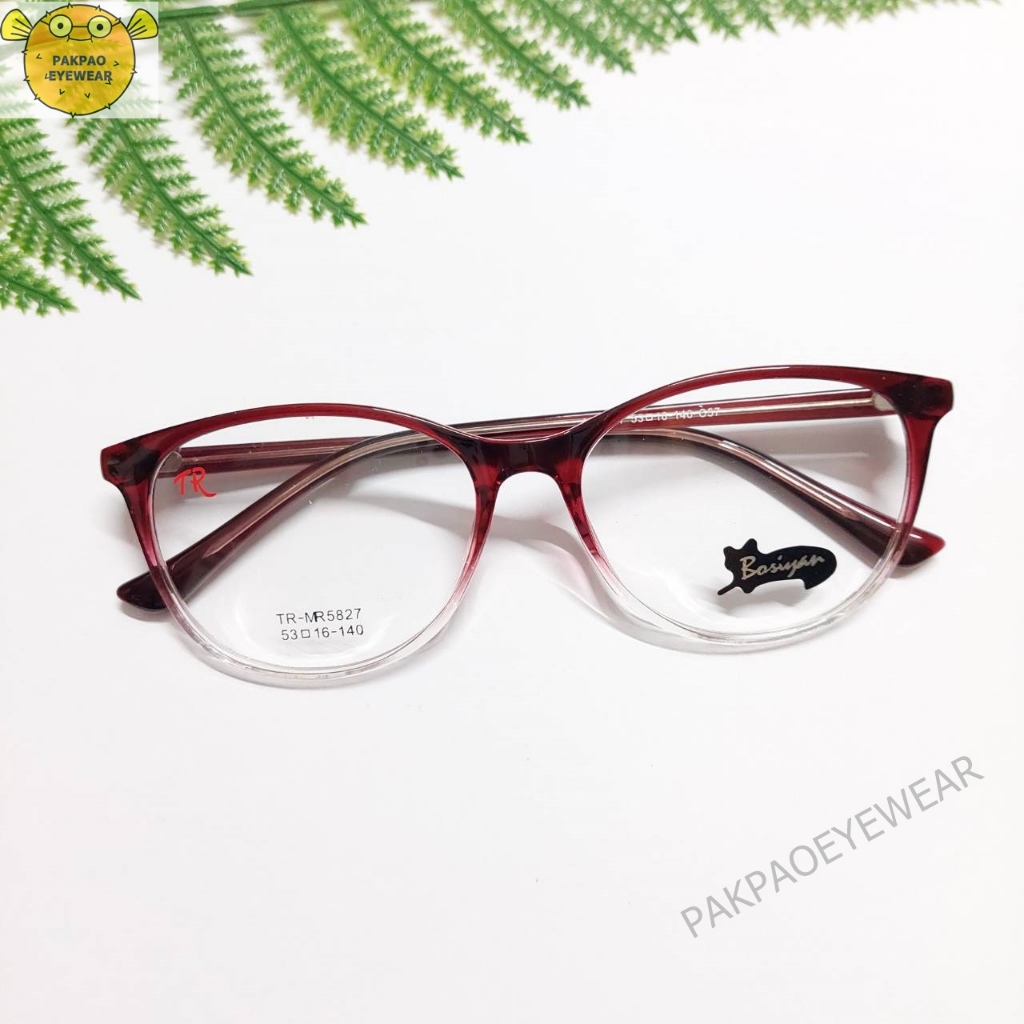 PAKPAOEYEWEAR รุ่น MR5827 BOSIYAN กรอบแว่นทรงแคทอาย แข็งแรง ทนทาน นำไปตัดเลนส์ได้จ้า