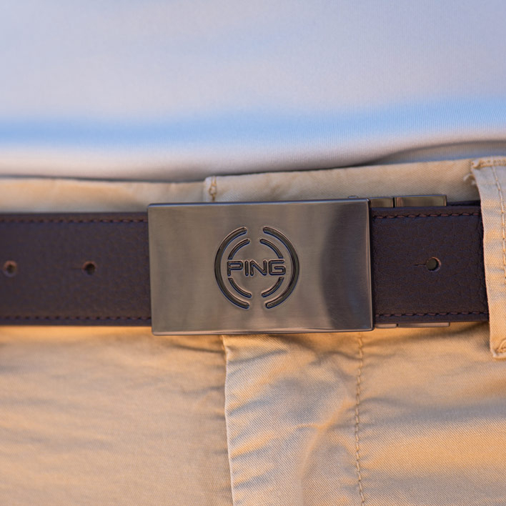 PING STAMP REVERSIBLE BELT  PING  BELT  เข็มขัดผู้ชาย เข็มขัดหนัง