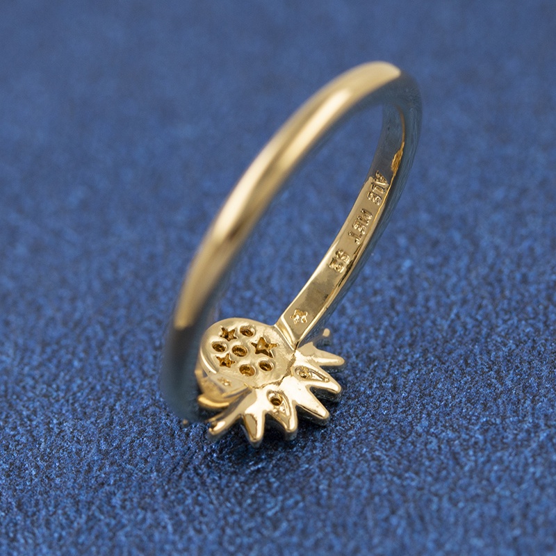 Pandora Pandora แหวนคู่รัก ลายดวงจันทร์ สีฟ้า หรูหรา เข้ากับทุกการแต่งกาย สําหรับผู้หญิง