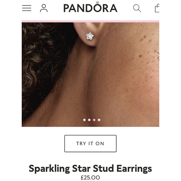 Pandora Sparkling Star Stud Earrings ต่างหูดาว ราคาต่อคู่ แท้100%