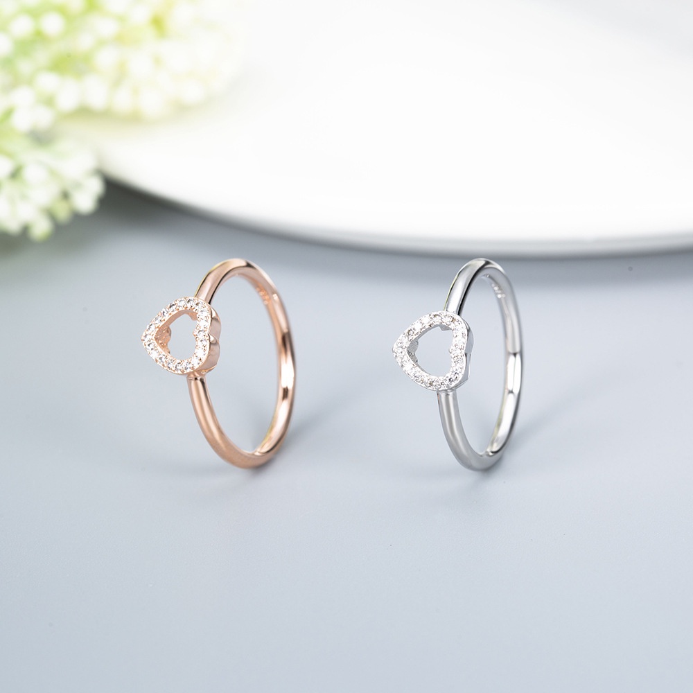 Pandora แหวนเงิน 925 ประดับเพชร เพทาย รูปหัวใจ สไตล์คลาสสิก สําหรับผู้หญิง งานแต่งงาน