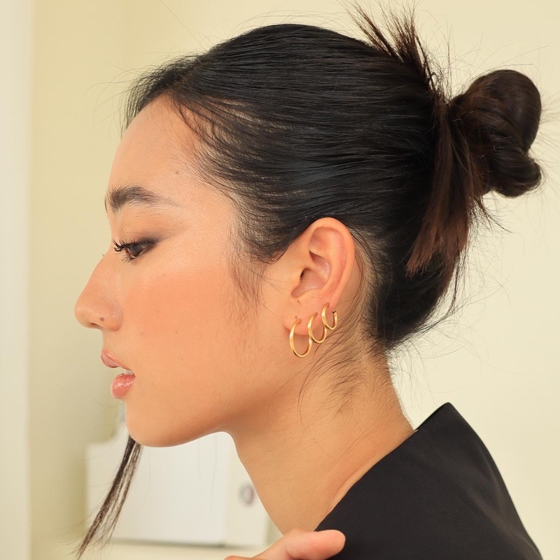 RINDA.STUDIO - Classic hoop (stainless steel) (ต่างหูห่วง)