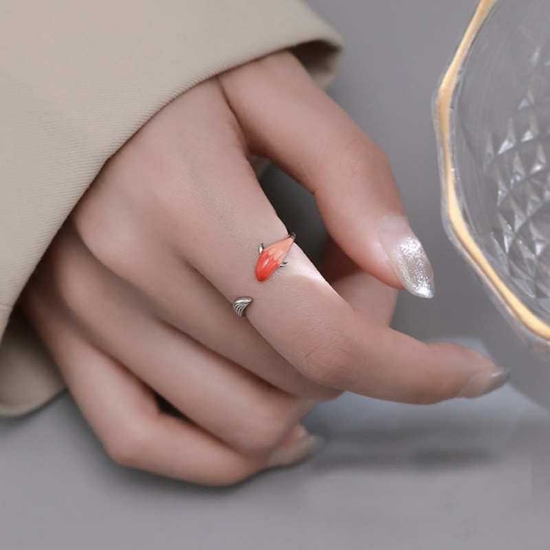 Redsun2 แหวนแฟชั่น รูปปลาคราฟ ปรับได้ สีสันสดใส