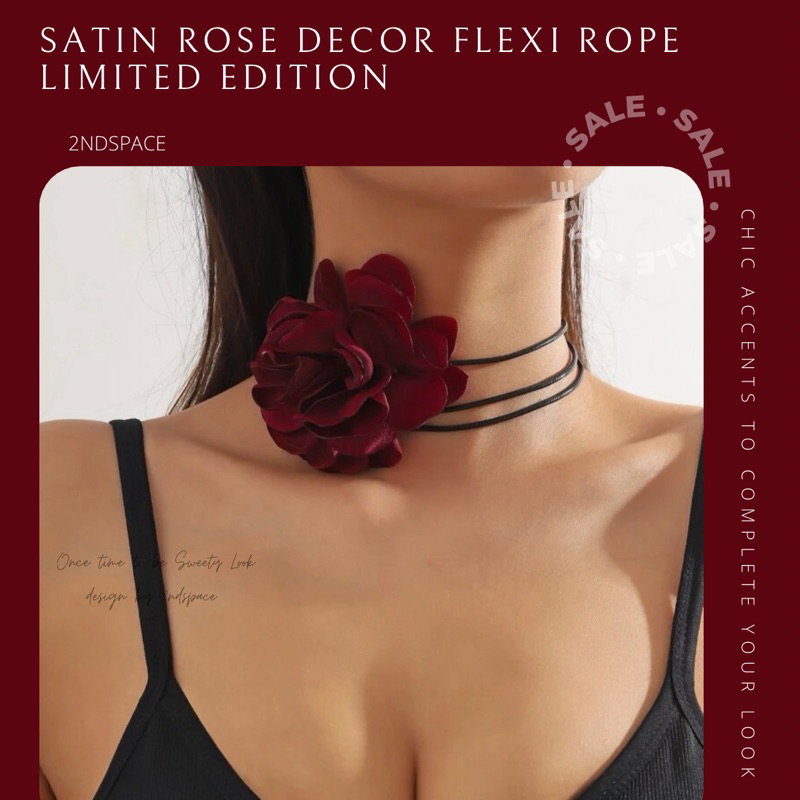 SALE โช้กเกอร์ดอกไม้แบบผูกเองได้ตามใจสไตล์Sexy Flexi Rose Basic Choker พร้อมส่งนะค้า