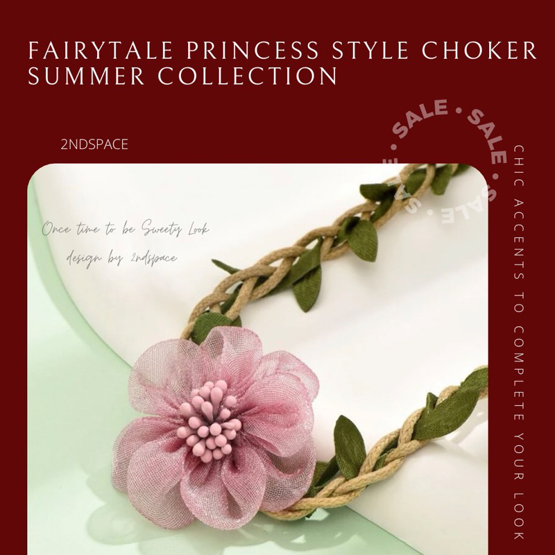 SALE โช้กเกอร์สวยหวานประดับดอกไม้ ✨Summer นี้ต้องมีค่า Fairytale Princess Choker✨ พร้อมส่งนะค้า