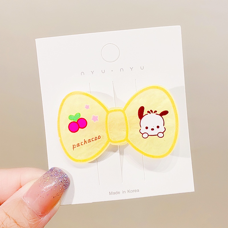 SANRIO กิ๊บติดผม ประดับโบว์ ลายการ์ตูนน่ารัก สไตล์เจ้าหญิง สําหรับเด็กผู้หญิง