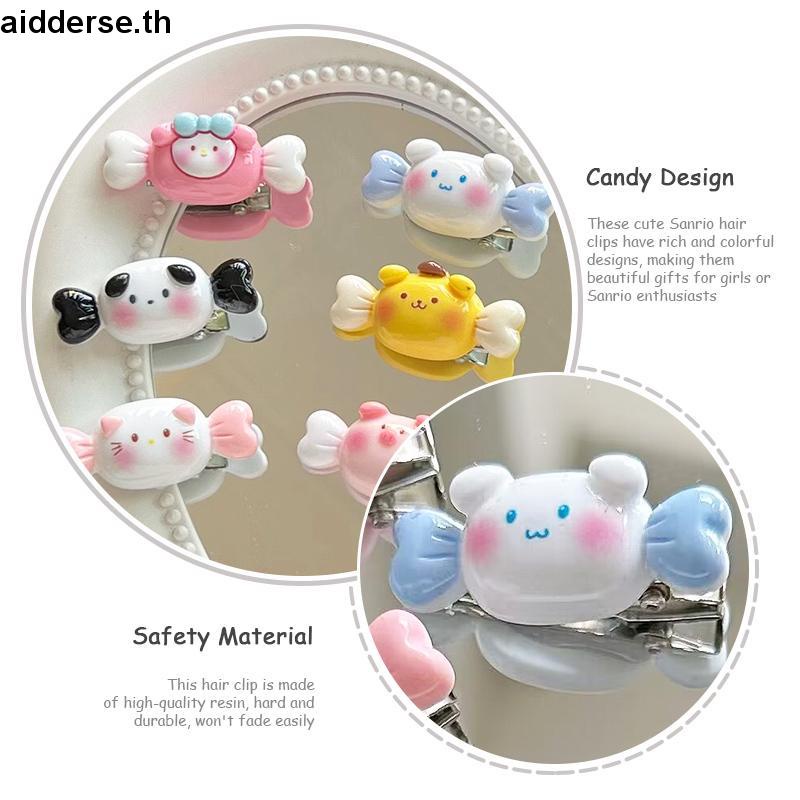 SANRIO กิ๊บติดผม รูปการ์ตูนซานริโอ้น่ารัก สีแคนดี้ สไตล์ญี่ปุ่น สําหรับผู้หญิง