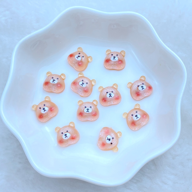 SANRIO新款树脂美甲配件卡通青蛙，兔子，熊，小鸡 3D，DIY，50 件