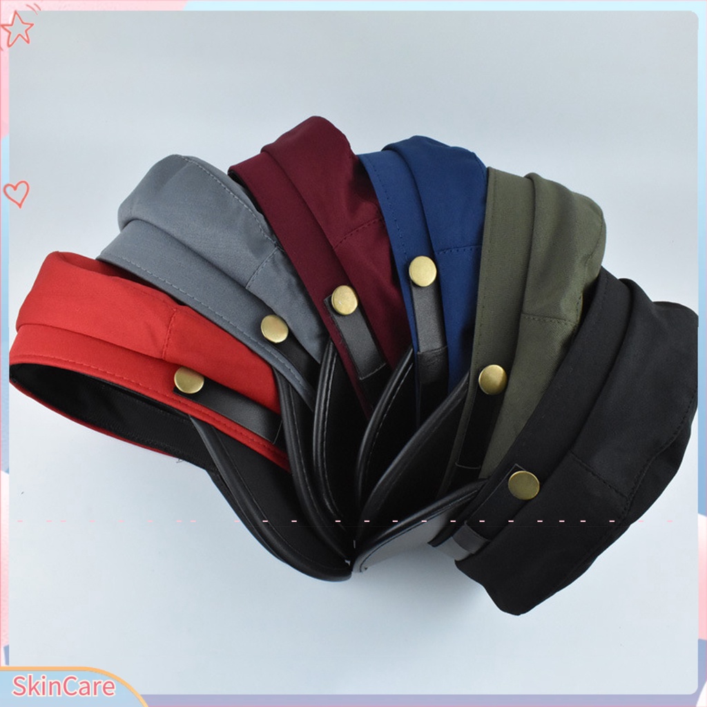 [SK] หมวกกัปตัน สีพื้น อุปกรณ์ประกอบฉากถ่ายภาพ แนวสตรีท สําหรับผู้หญิง