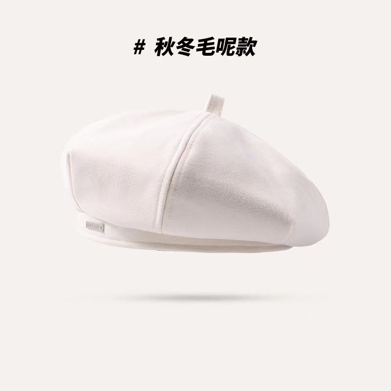 SPLENDID หมวกเบเร่ต์ Beret ผ้าสังเคราะห์นุ่ม เข็มกลัดหัวใจ CAP