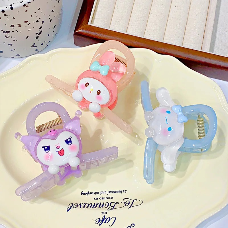 Sanrio กิ๊บติดผม การ์ตูนฉลาม Melody Kuromi อุปกรณ์เสริม สําหรับเด็กผู้หญิง