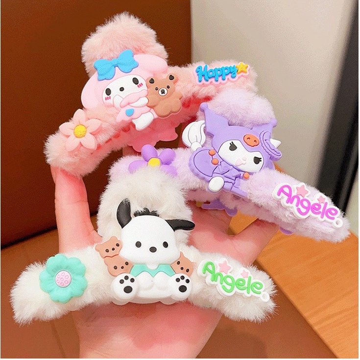 Sanrio กิ๊บติดผม รูปการ์ตูนฉลาม Kuromi My Melody Hellokitty น่ารัก เหมาะกับฤดูใบไม้ร่วง และฤดูหนาว