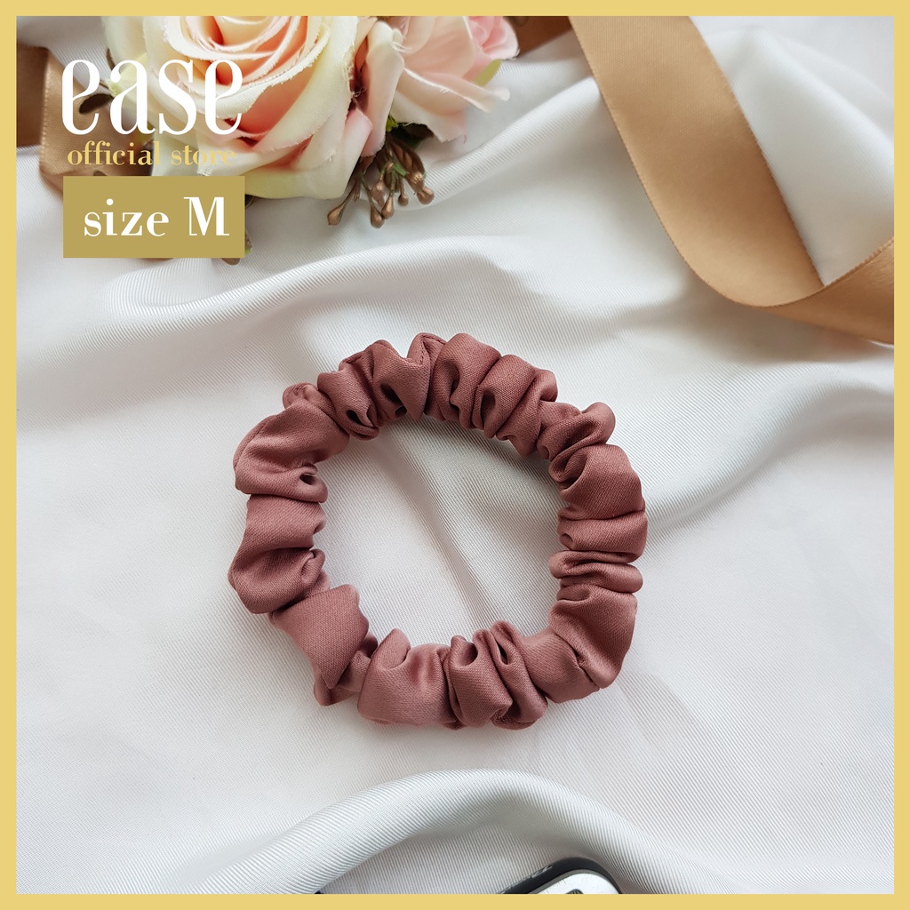 Satin Scrunchies - Best offer pack  4 ชิ้น คละสี ไซส์ได้ - Premium Satin ไม่กินผม ไม่ย้วย รัดแน่น (Warm tone/Pastel)