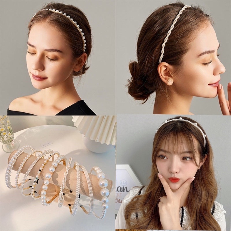 Set N027 คาดผมไข่มุก​ หูกระต่าย​ หูแมว​ หูหมี​ #คาดผมเด็ก#คาดผมไข่มุก​