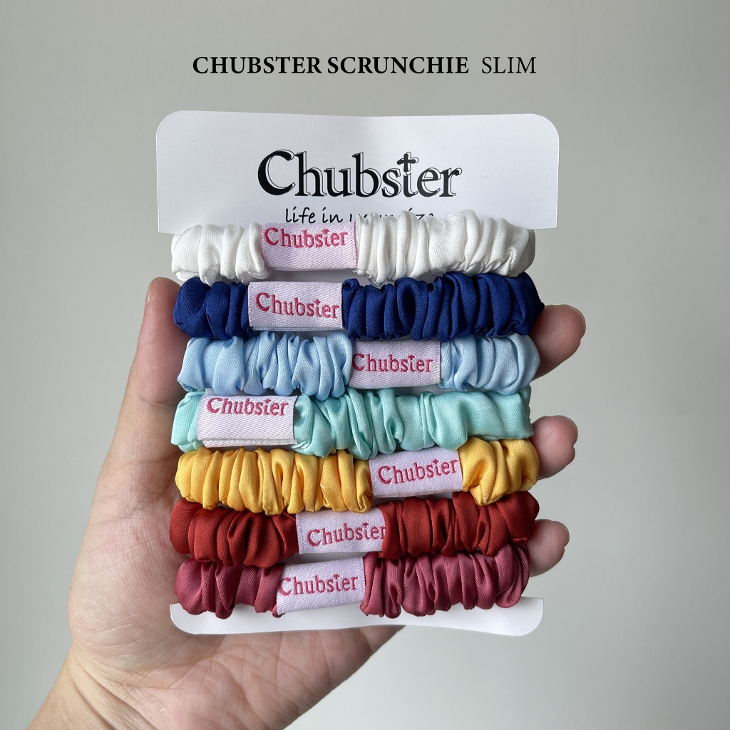 Slim Color Palette ยางรัดผม รุ่นสลิม Satin Scrunchie ยางรัดผมซาติน บางลื่น