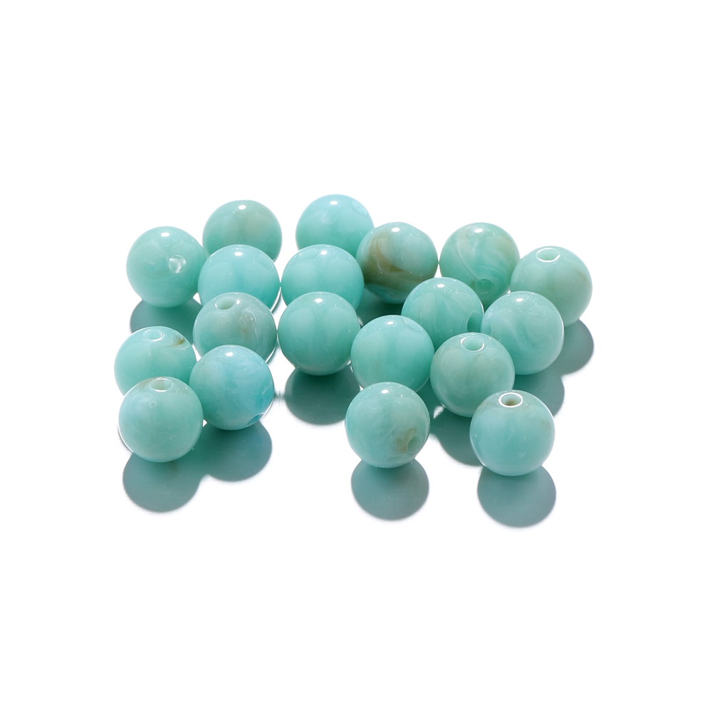 St. kunkka ลูกปัดหินเทียม อะคริลิค 6 มม. 34 สี สําหรับทําสร้อยคอ สร้อยข้อมือ DIY 50 ชิ้น