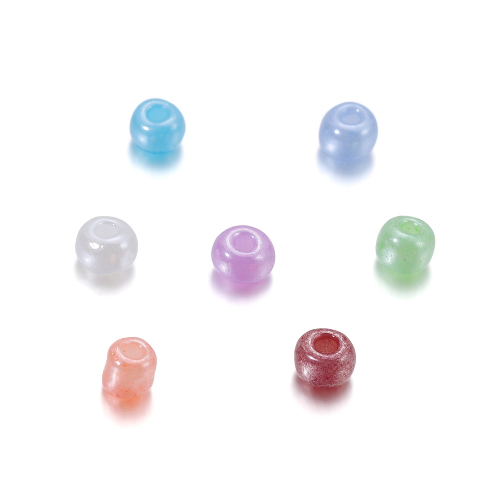 St.kunkka 3-4mm 300/500pcs ลูกปัดแก้วพาสเทลสุดน่ารัก