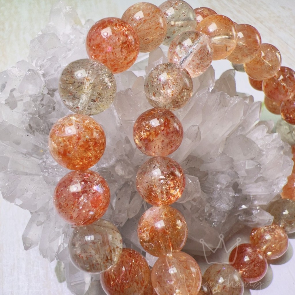 Sunstone ซันสโตน สีส้ม แสงสวย เกรดสูง พร้อมใบรับรอง หินนําโชค หินมงคล