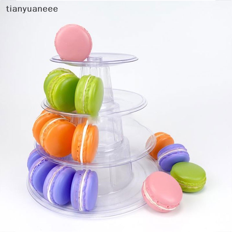 Tianyuaneee ชั้นวางคัพเค้ก และทาวเวอร์ วัสดุ PVC สีมาการอง