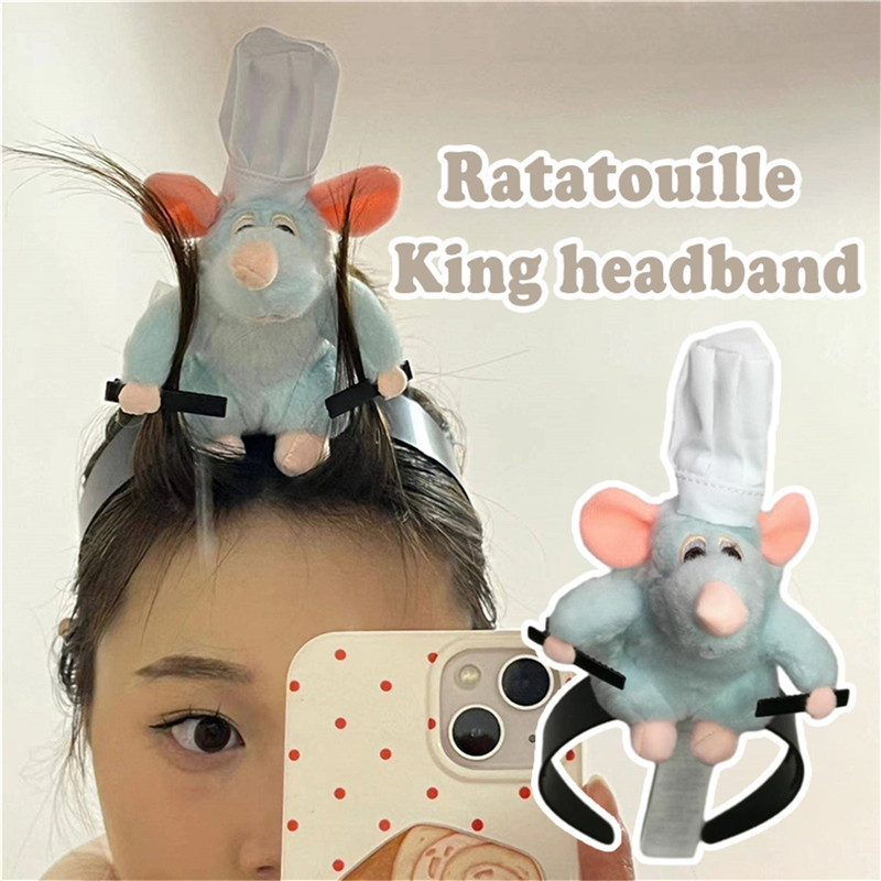 Tiktok Ratatouille ที่คาดศีรษะ รูปตุ๊กตา ผ้ากํามะหยี่ขนนิ่ม ปีกกว้าง เครื่องประดับ สําหรับล้างหน้า