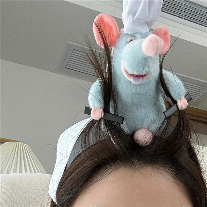 Tiktok Sanrio Ratatouille ที่คาดศีรษะ ตุ๊กตา ผ้ากํามะหยี่ขนนิ่ม กว้าง ของขวัญ สําหรับล้างหน้า