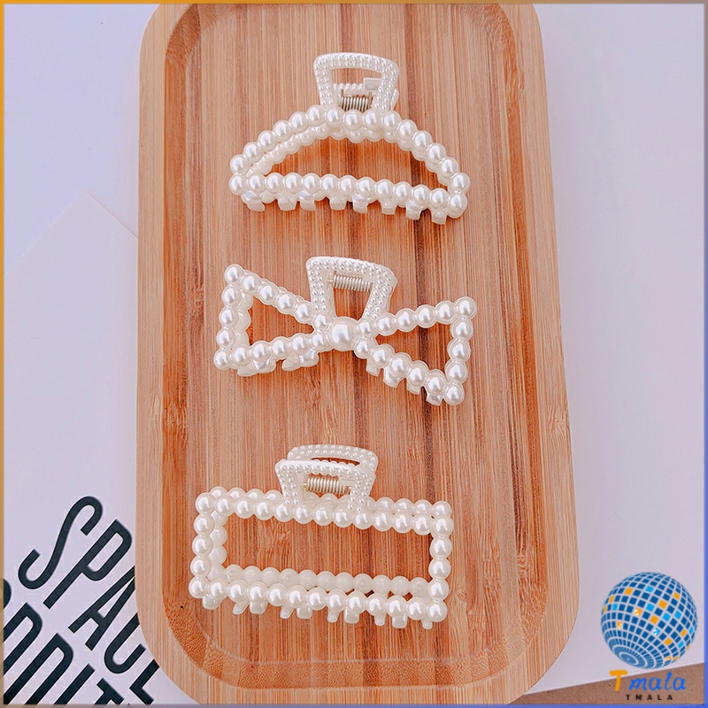 Tmala กิ๊บติดผมประดับไข่มุกเทียม  หรูหราและเรียบง่าย เครื่องประดับผม  pearl hair clip
