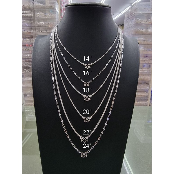Top Silver : สร้อยคอลายสี่เสาเล็ก2mm เงินแท้92.5%