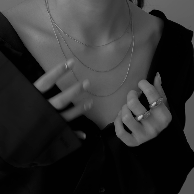 [U.GO.GIRLS] Round Plain Necklace — สร้อยคอเรียบ **มี 3 ขนาด/แยกเส้น