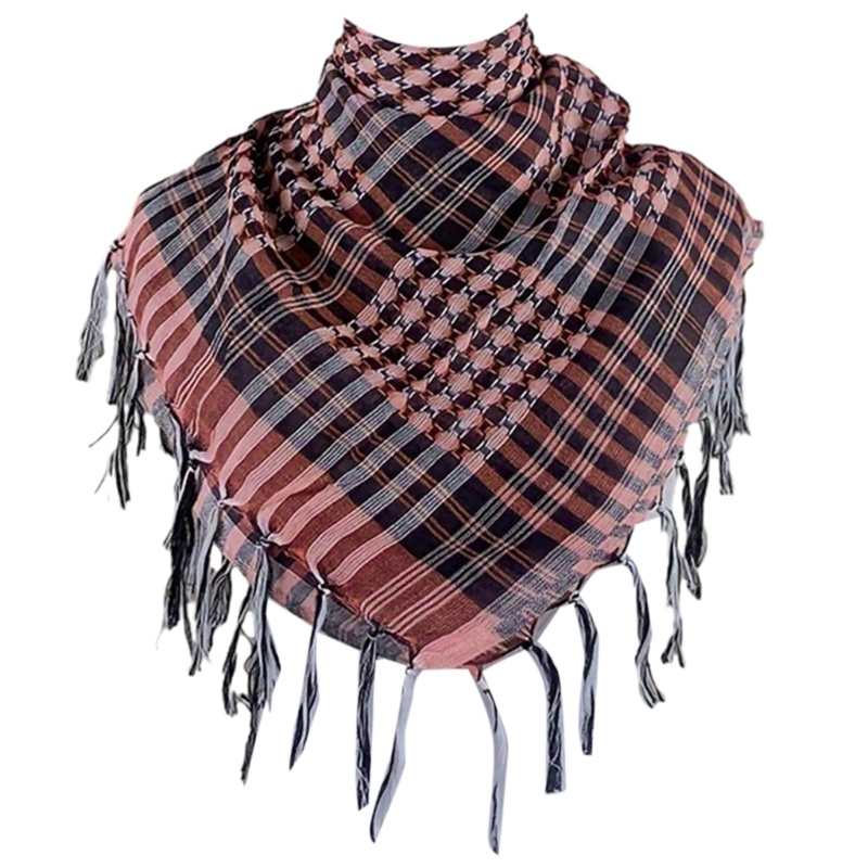 Voonne Arab Keffiyeh Shemagh ผ้าพันคอ ผ้าคลุมไหล่ ทรงสี่เหลี่ยม