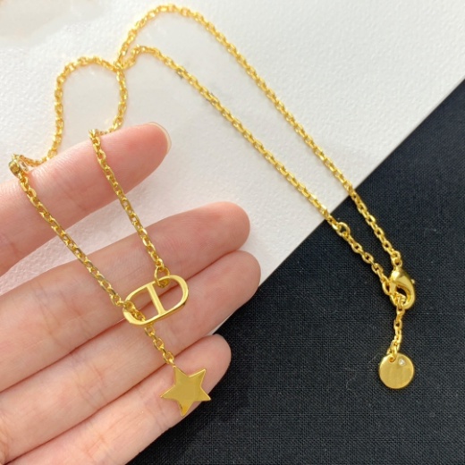 XIYA สร้อยคอ สร้อยข้อมือ จี้รูปดาว สองชั้น ประดับเพทาย สไตล์ฝรั่งเศส