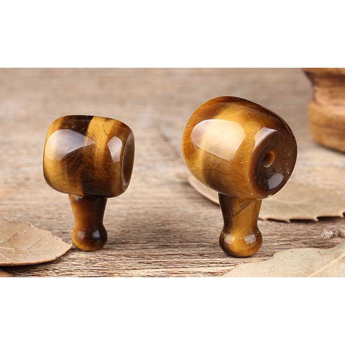 Yellow Tiger Eye Tee Manifold Bead  ลูกปัด 12-20 มิลลิเมตรหินธรรมชาติ DIY สำหรับเครื่องประดับ