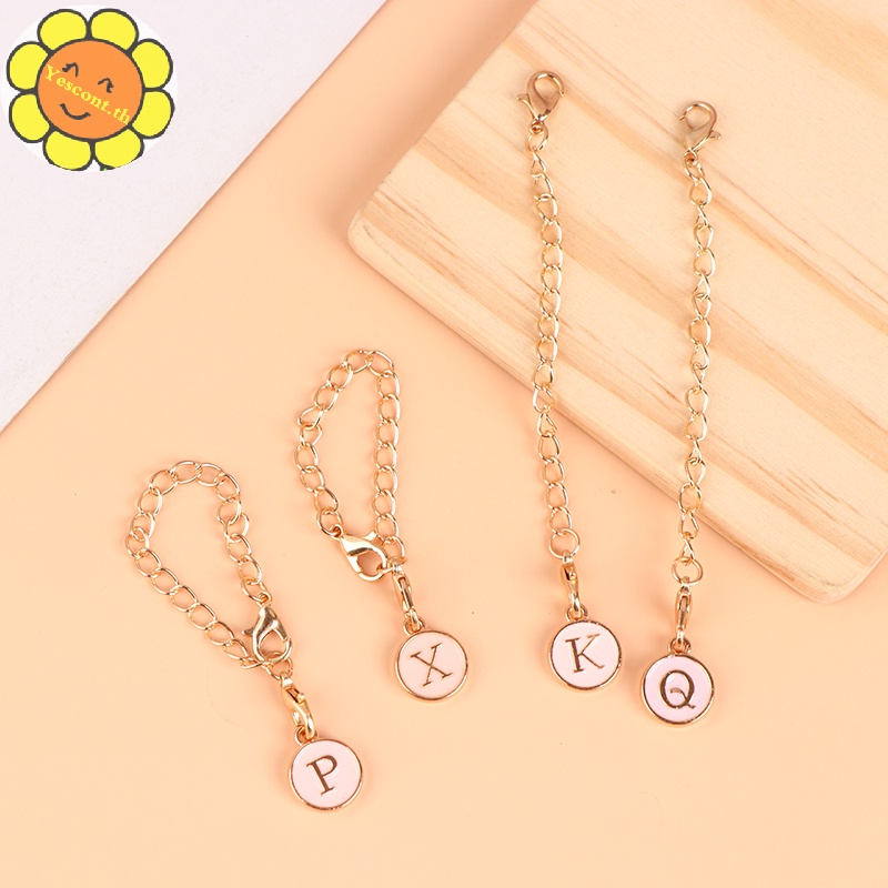 Yescont ที่จับแก้วน้ํา ลายตัวอักษรภาษาอังกฤษ Ch สีชมพูหวาน อุปกรณ์เสริม สําหรับระบุตัวอักษร TH