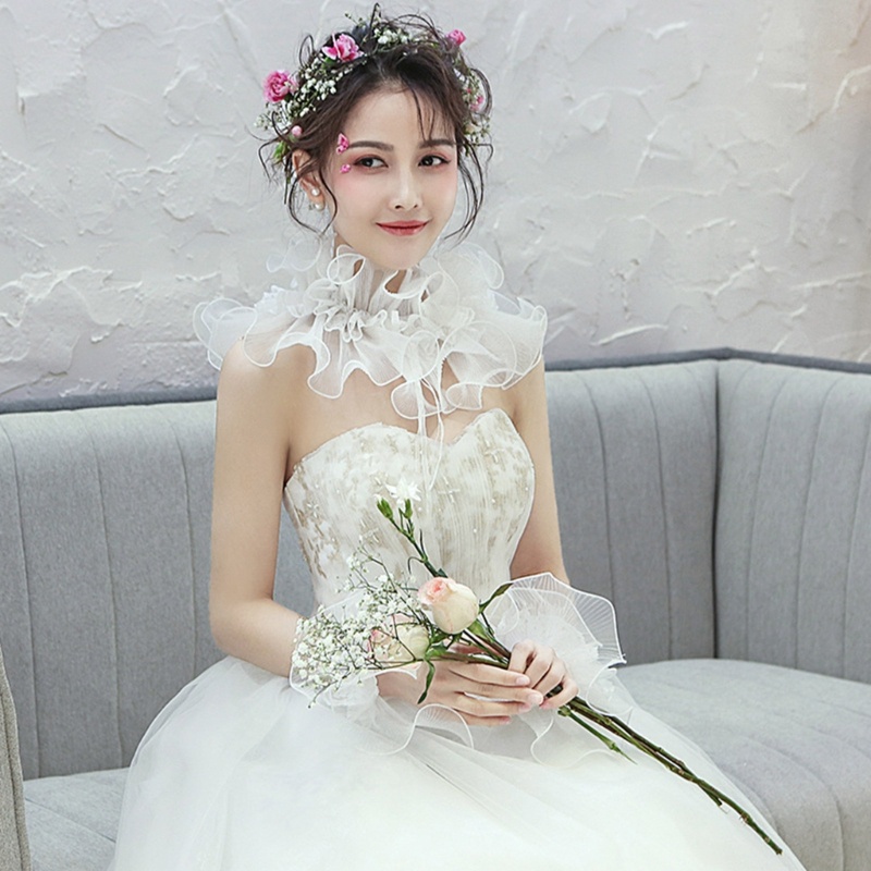 Yml2 ปลอกแขนลูกไม้ปลอม สําหรับถ่ายรูปเจ้าสาว งานแต่งงาน 1 คู่