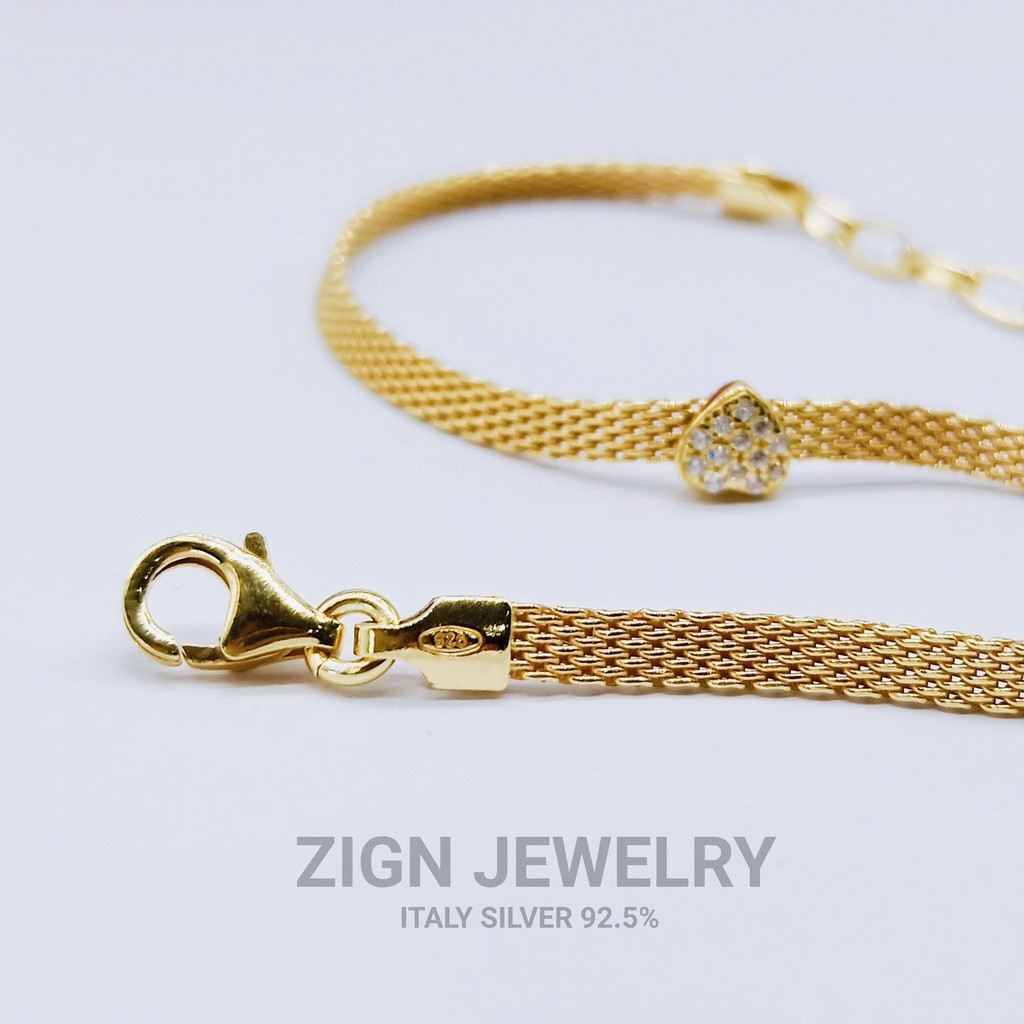 Zign Jewelryสร้อยข้อมือ (ITALY 925) BSY01 เงินแท้ นำเข้าจากอิตาลี่