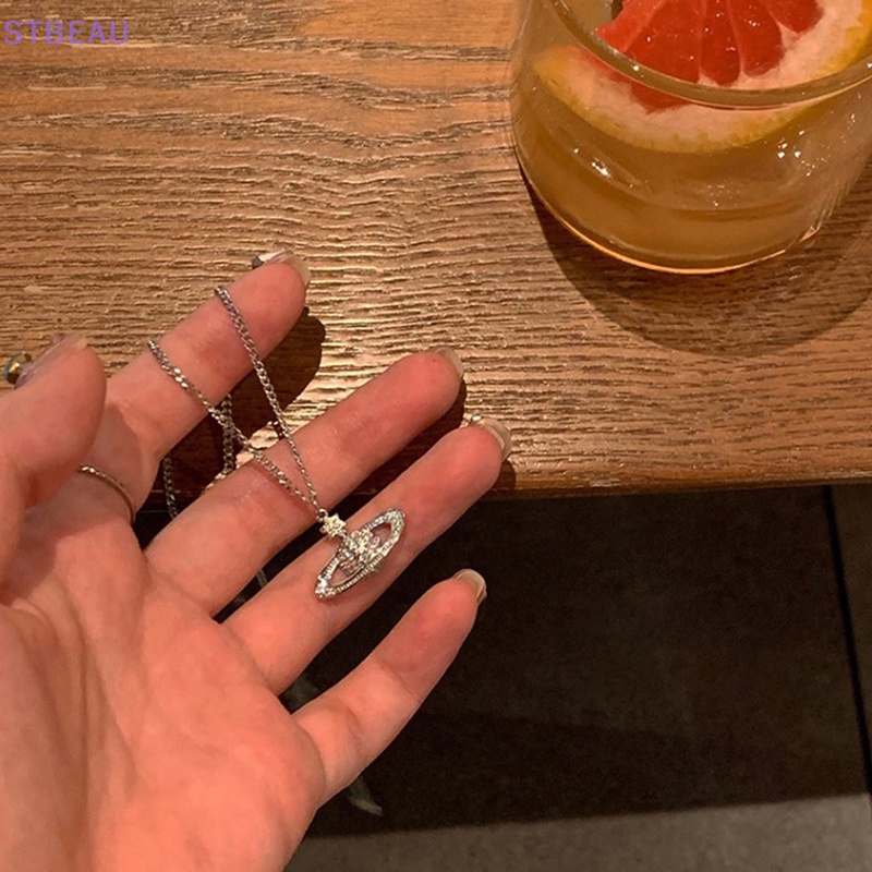 [cxSTBEAU] สร้อยคอโซ่เหล็กไทเทเนียม จี้รูปดาวเคราะห์ เครื่องประดับสําหรับผู้หญิง