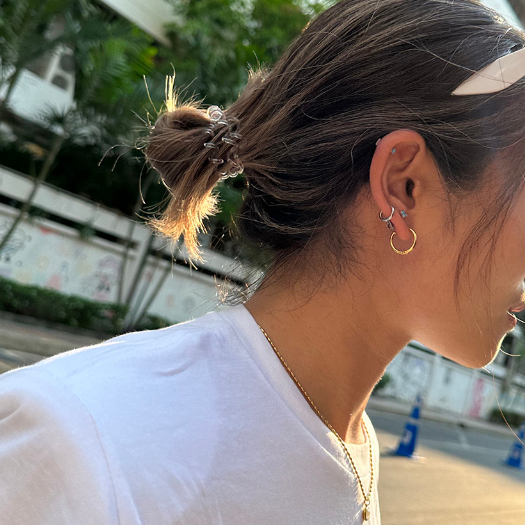 gemin. | #gmnhoopdropheart earrings
