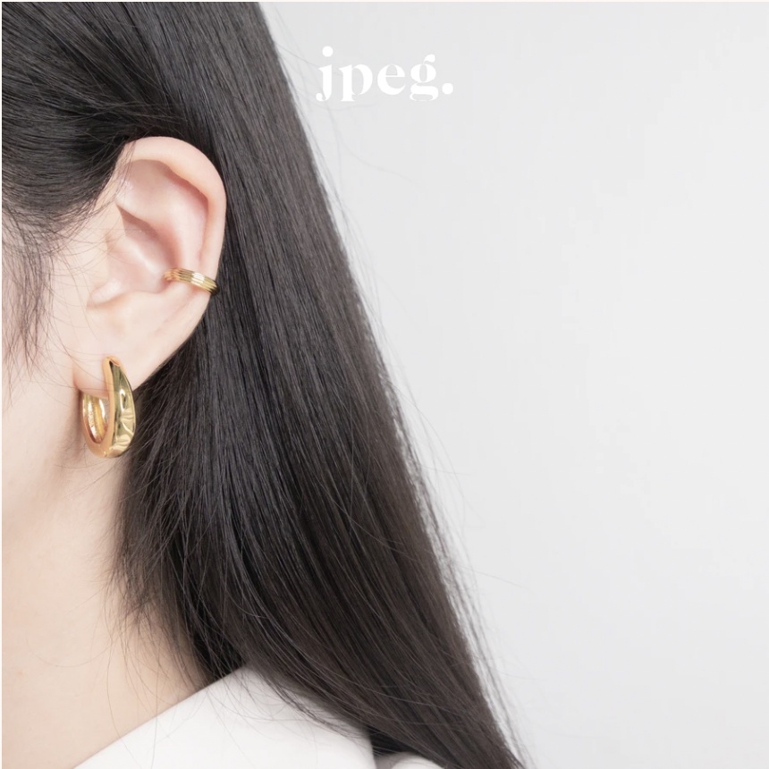 glee hoop earring (brass)