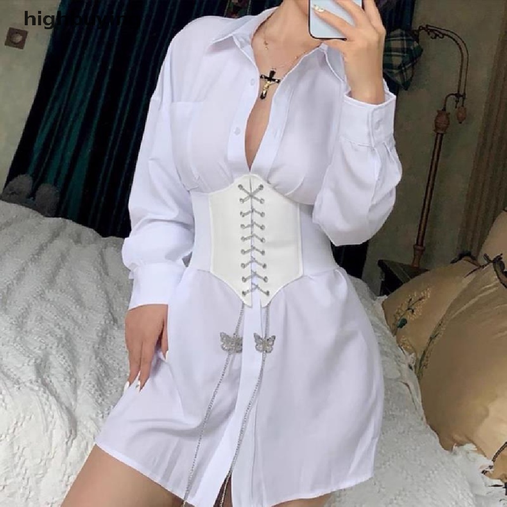 [highbuying] คอร์เซ็ท เซ็กซี่ ใต้อก โกธิค ผีเสื้อ โซ่ โค้ง สายรัด กระชับสัดส่วน ใหม่ พร้อมส่ง