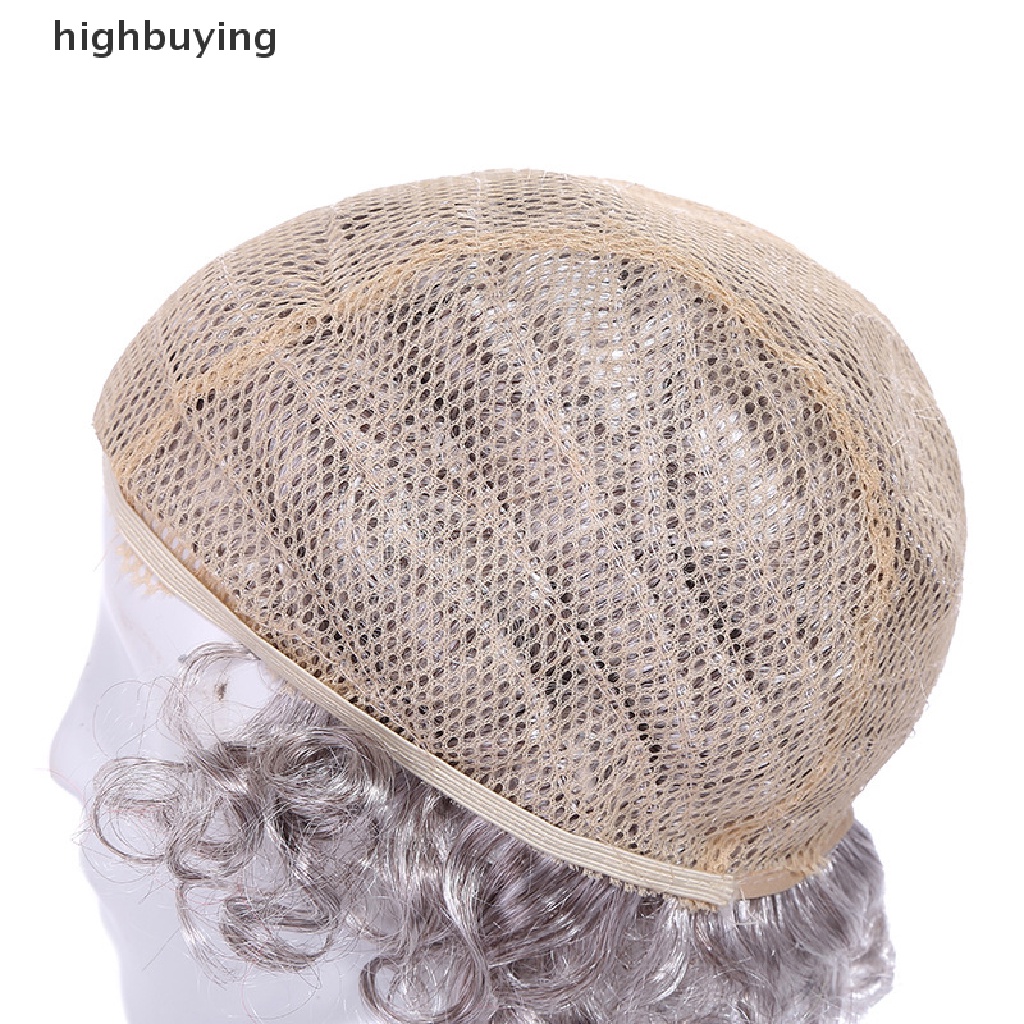 [highbuying] วิกผมสั้นหยักศก สังเคราะห์ สีเทา สีเงิน สีขาว สําหรับผู้สูงอายุ คุณยาย การแสดงบนเวที