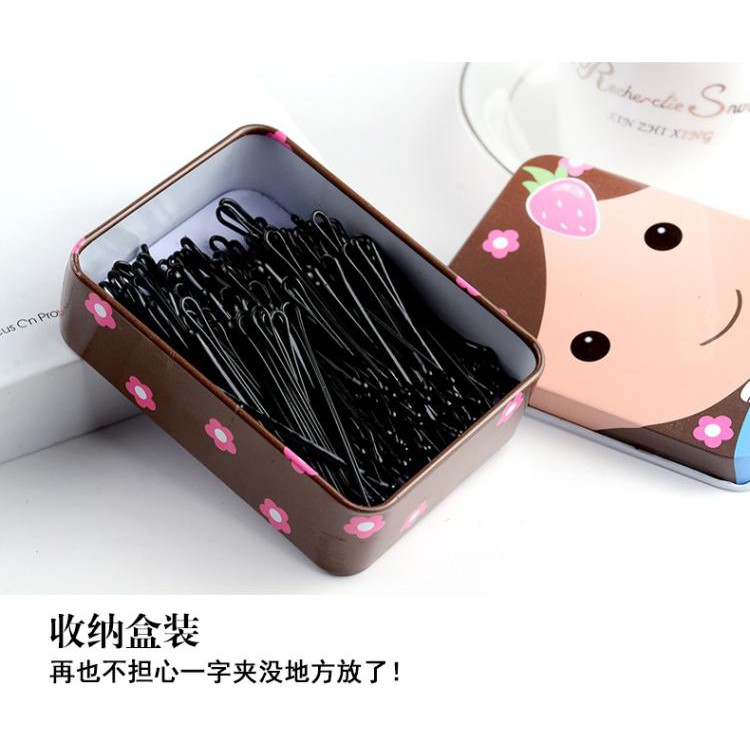 jc_store_กิ๊บ สีดำ กิ๊บหน้าม้า กิ๊บหนีบด้านข้าง ทรงโค้ง