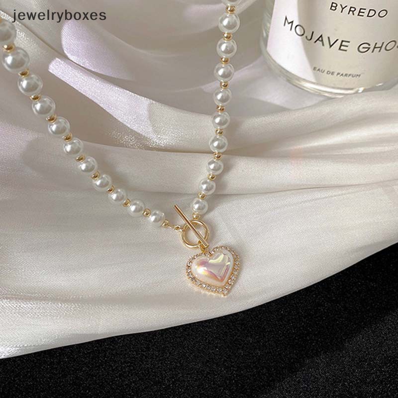 [jewelryboxes] สร้อยคอมุกเทียม สีทอง เรียบง่าย สไตล์บูติก