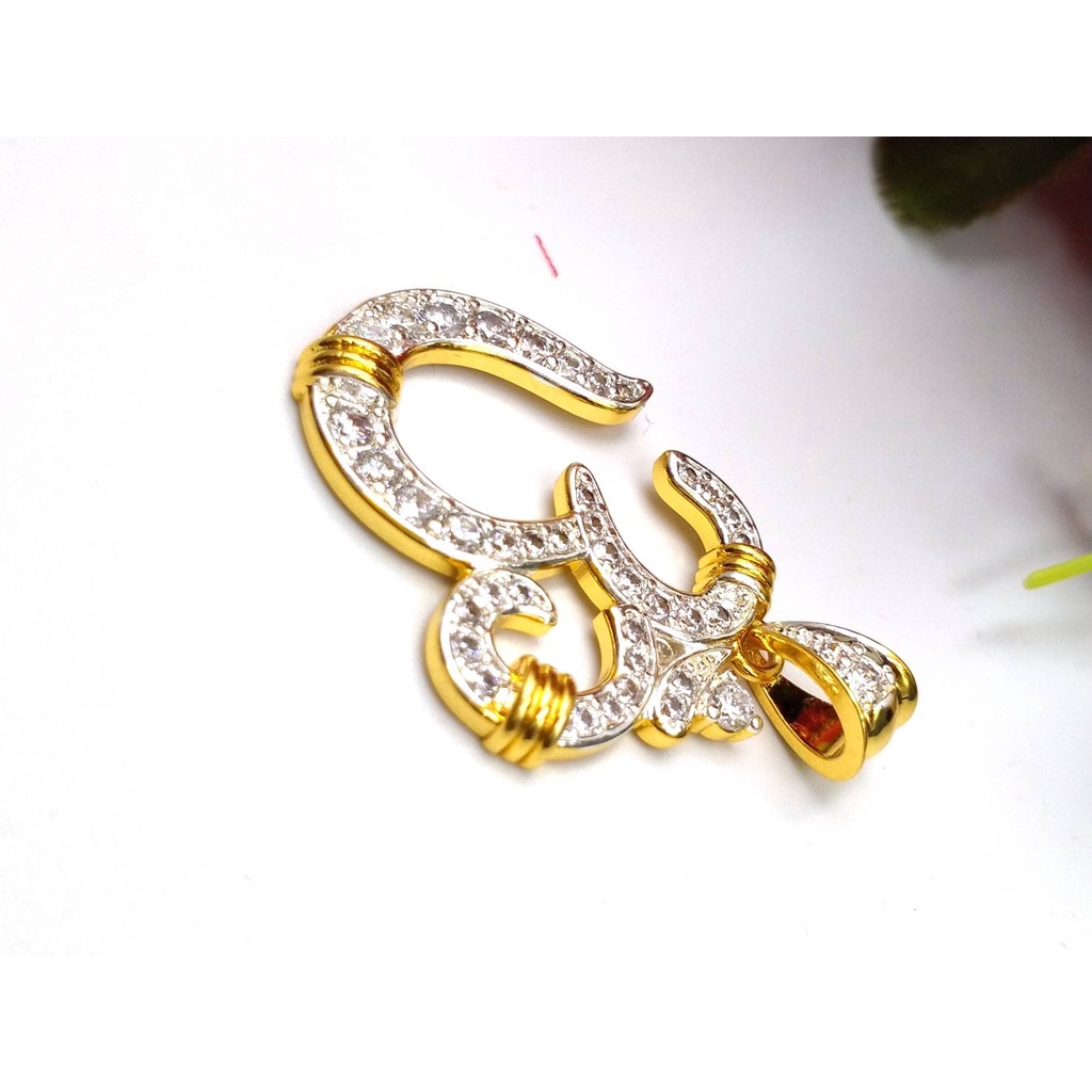 jewelryshop365 K519 จี้โอมเพชรสวิสเกรดพรีเมี่ยม งานไม่ลอกไม่ดำ ใส่ติดตัวได้ตลอด คุณภาพสวยเกินราคา