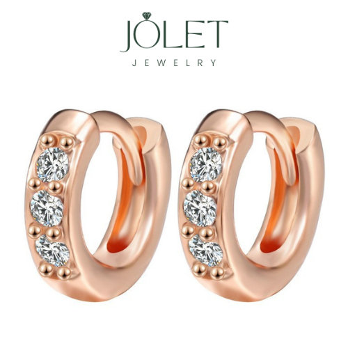 jolet ต่างหูห่วง สไตล์เกาหลีเลือกขนาดได้ไม่ลอกไม่ดำ