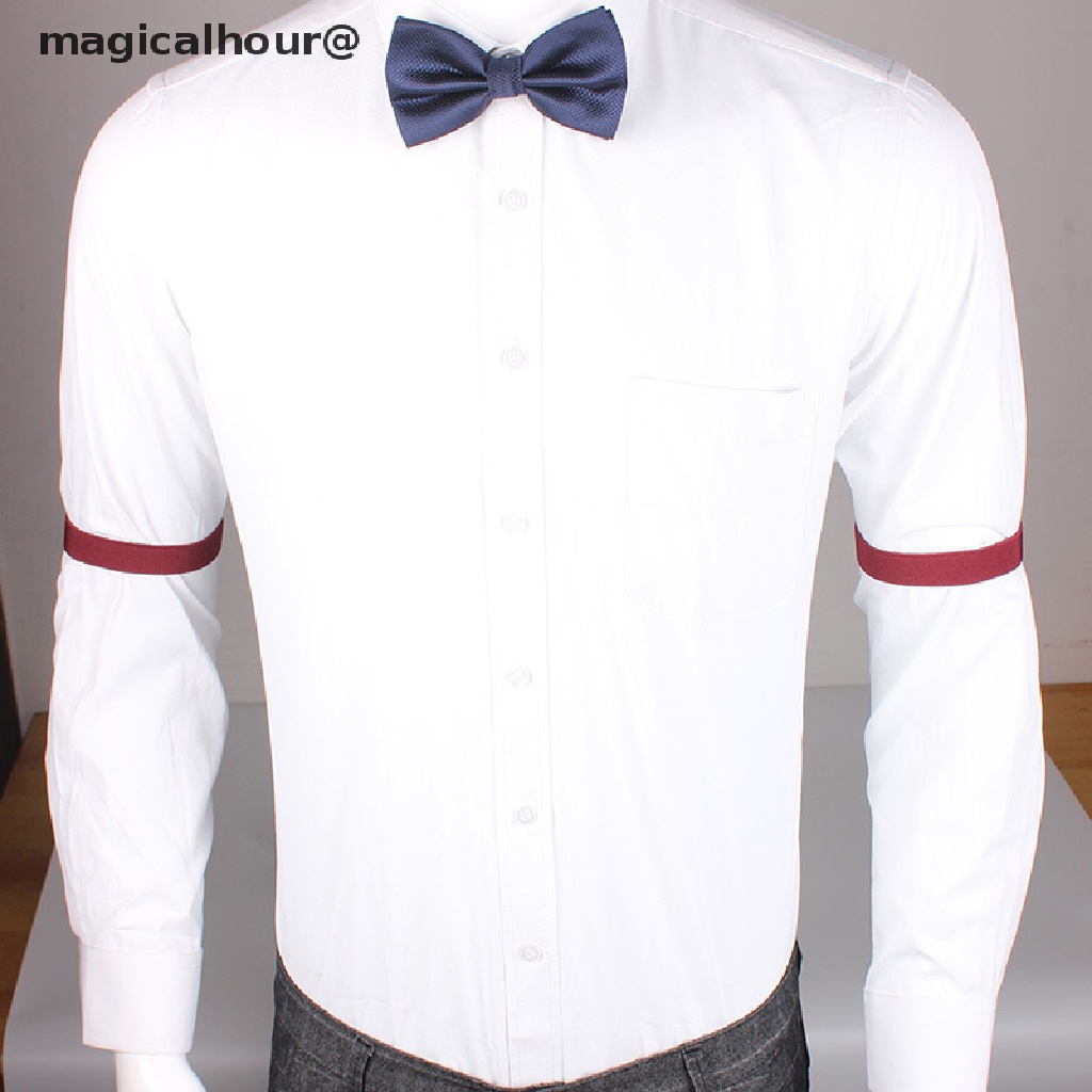 magicalhour Elastic Armband Shirt Sleeve Holder Women Men Fashion Adjustable Arm Cuffs Bands new
