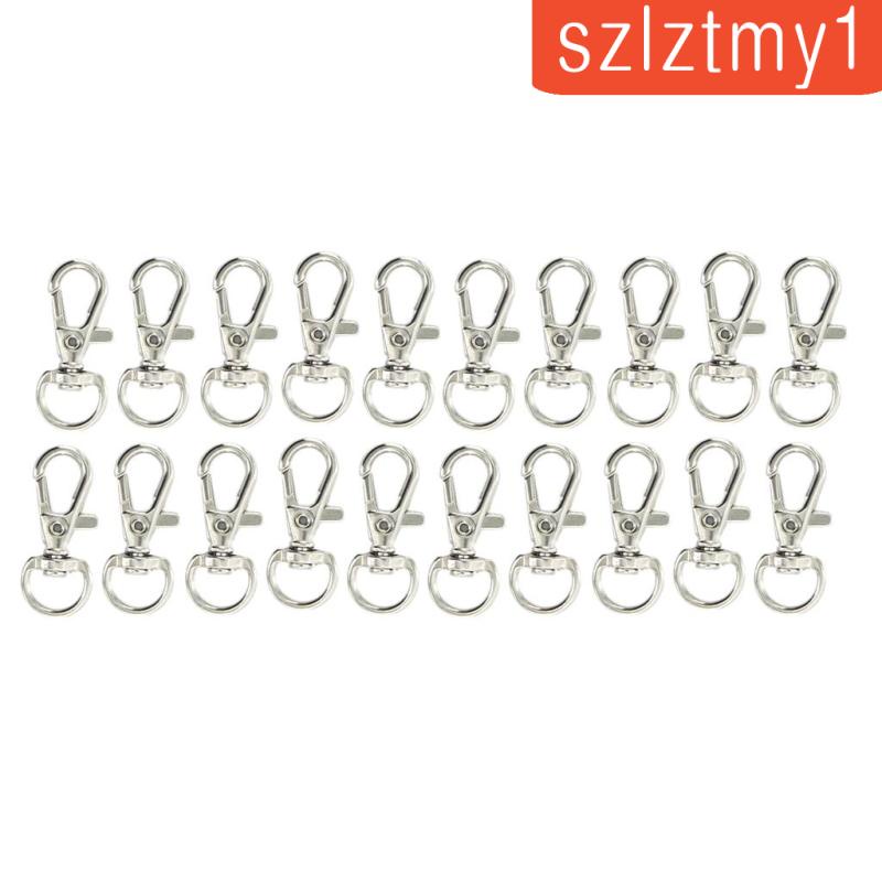 [szlztmy1] ตะขอก้ามปู แบบหมุนได้ สําหรับแขวนพวงกุญแจ กระเป๋า DIY 20 ชิ้น