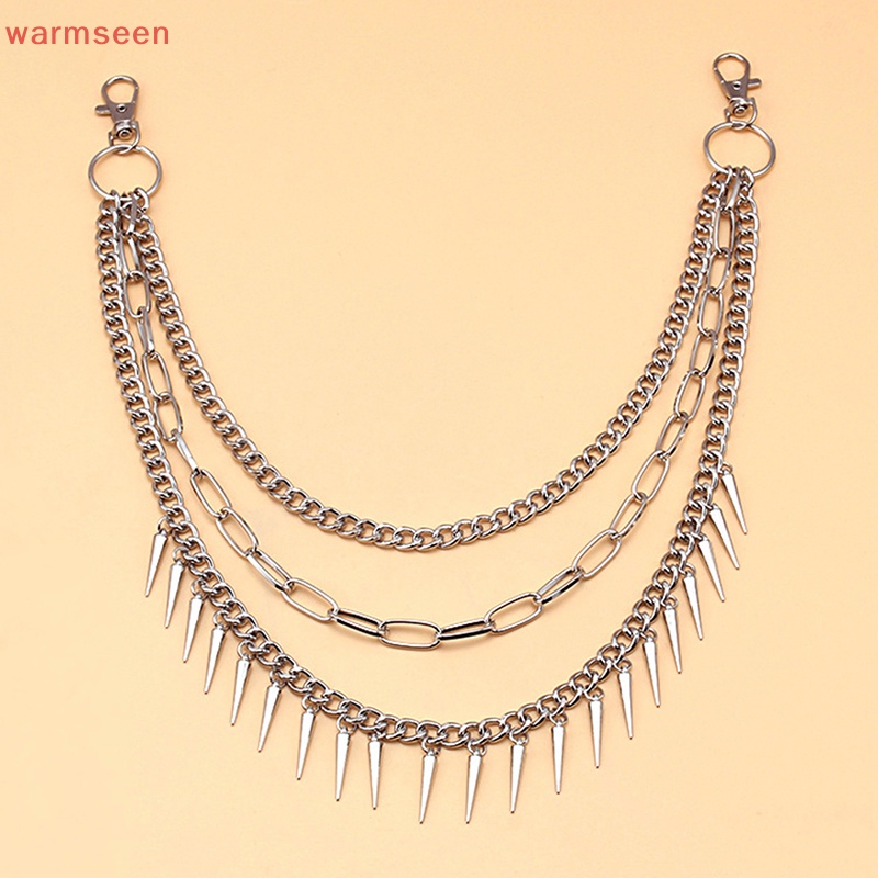 (warmseen) พวงกุญแจโซ่ อเนกประสงค์ สไตล์พังก์ ฮิปฮอป สําหรับผู้ชาย และผู้หญิง