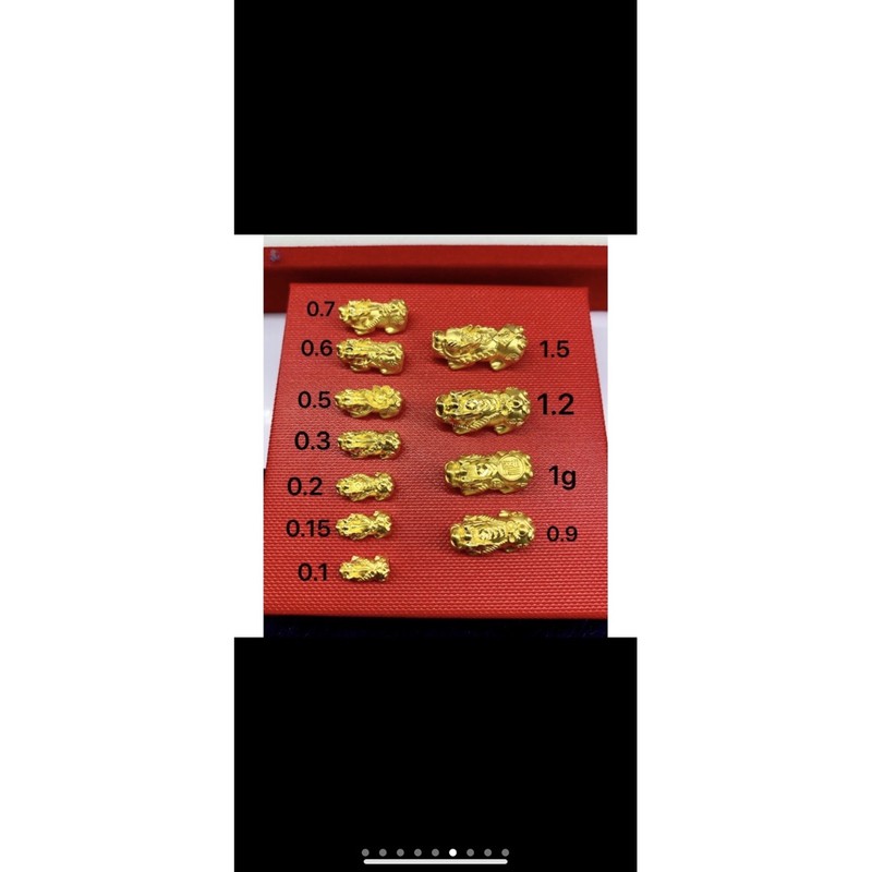 กำไลข้อมือปี่เซียะทองแท้99.99% +กิมตุ้งทองหุ้ม(24k) น้ำหนัก 0.1 กรัม ส่งพร้อมใบรับประกัน(A089)
