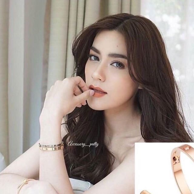 กำไลน็อต+ตะปู สแตนเลส รุ่นCa06 สแตนเลสแท้ค่ะ เส้นขอบวงตัดคมสวยค่ะ✨